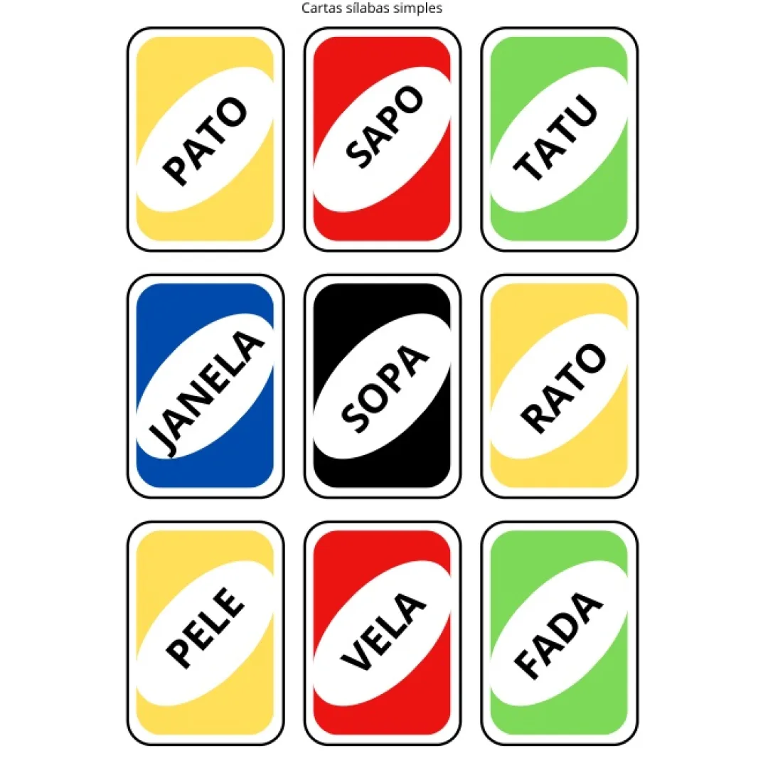 Uno - Cartas de Leitura para Alfabetização - PDF