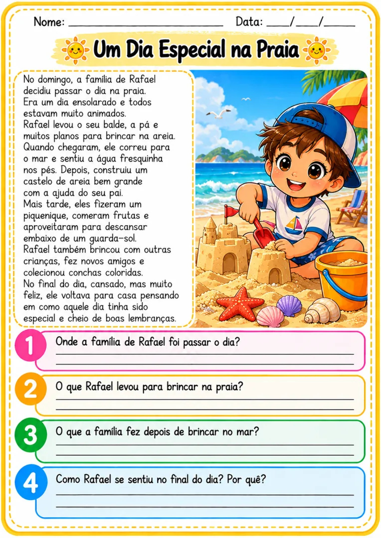 10 Atividades de Leitura e Interpretação de Texto para o 2º, 3º e 4º em PDF — imagem 4