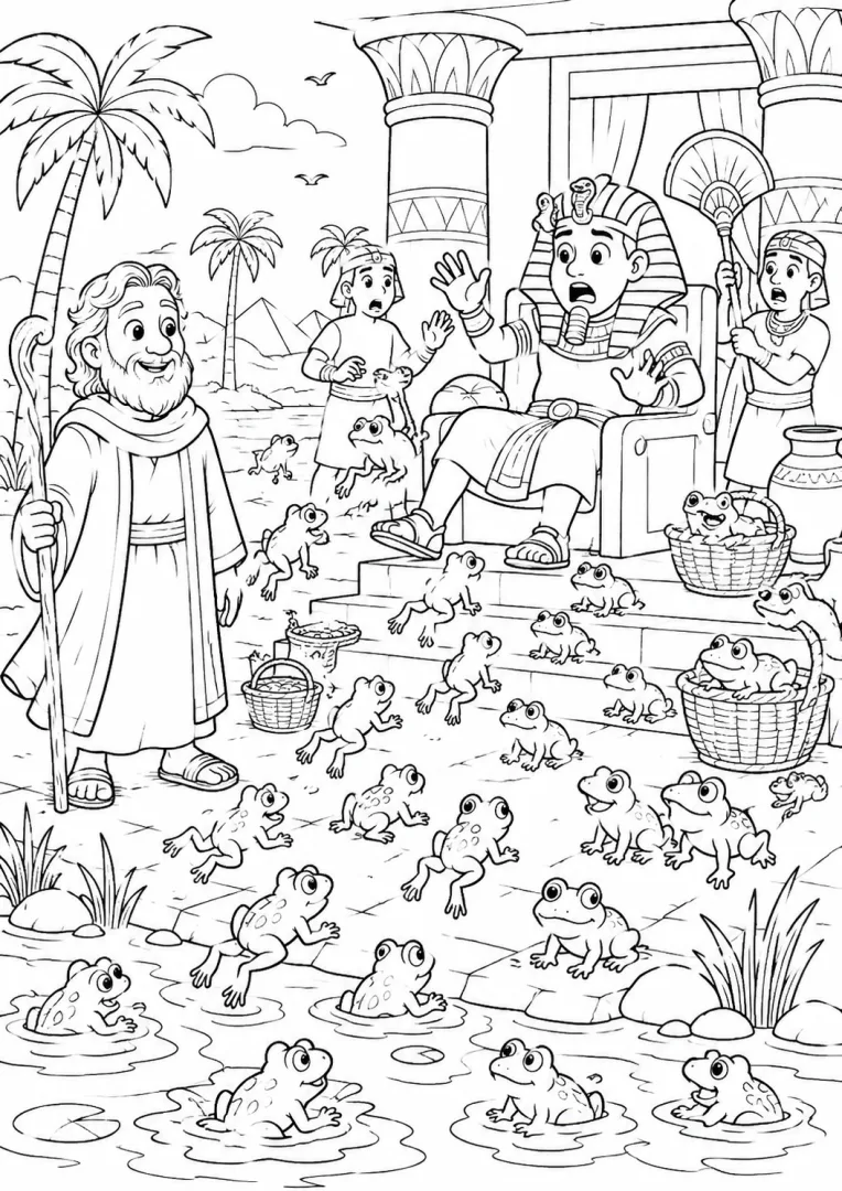 10 Desenhos das 10 Pragas do êgito para colorir — imagem 3