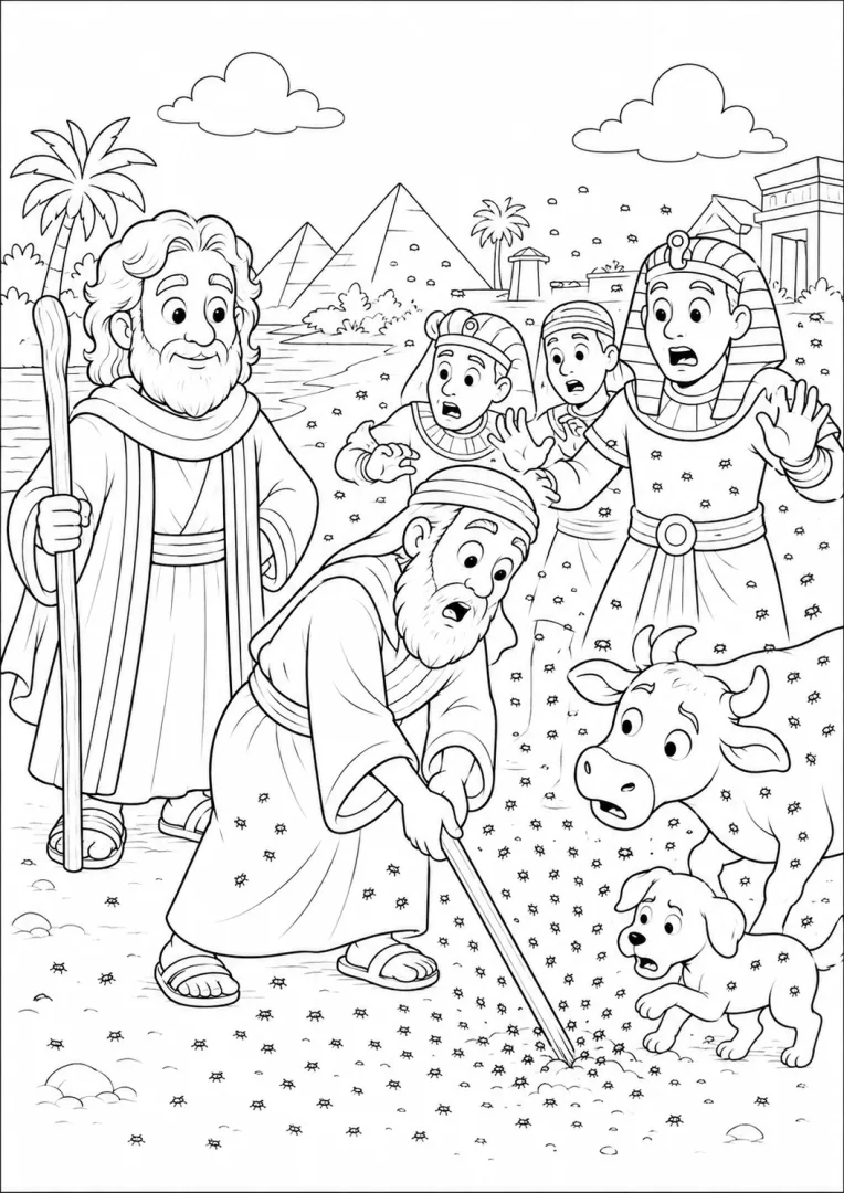 10 Desenhos das 10 Pragas do êgito para colorir — imagem 4