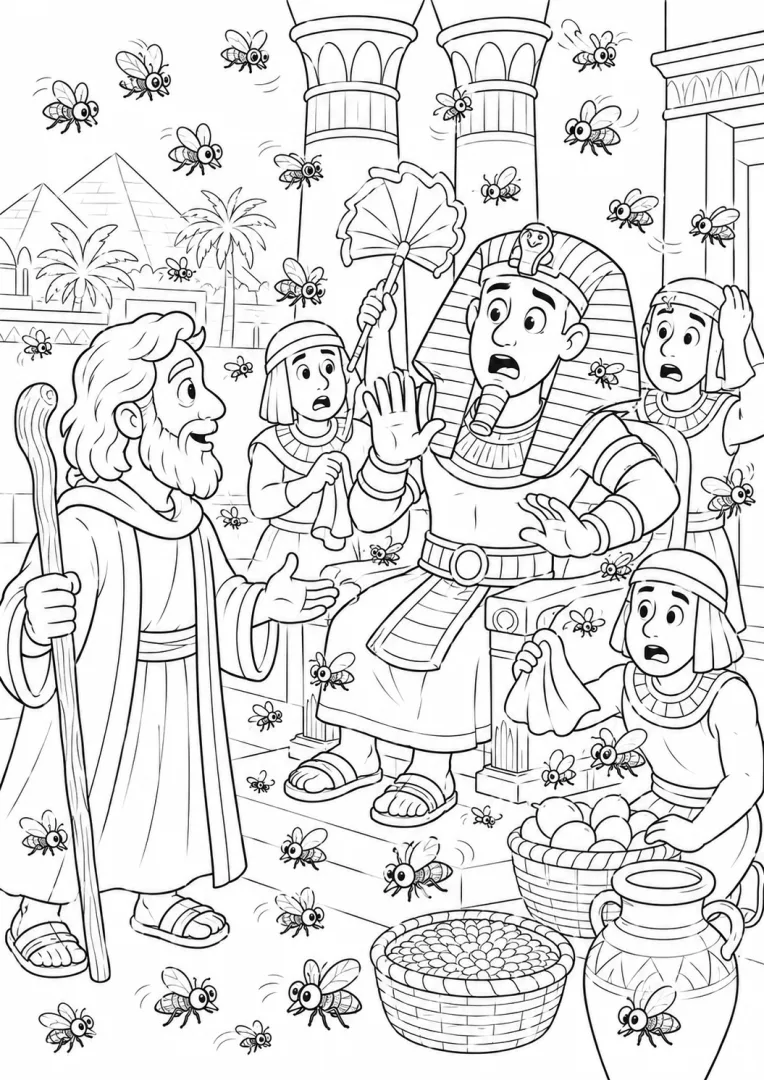 10 Desenhos das 10 Pragas do êgito para colorir — imagem 5