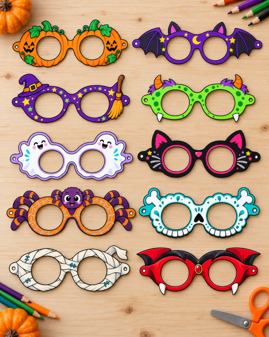10 Modelos de Óculos de Halloween! em PDF- Educação Infantil — imagem 3