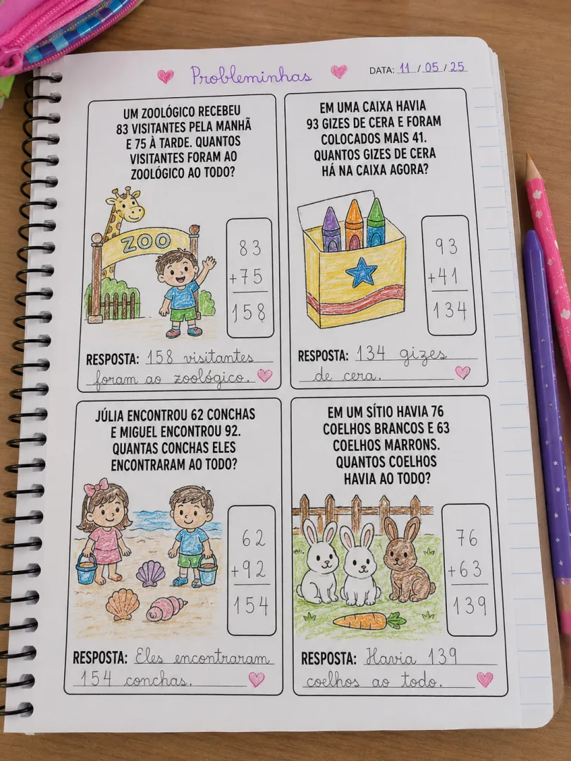 100 Problemas de Adição e Subtração - PDF — imagem 4