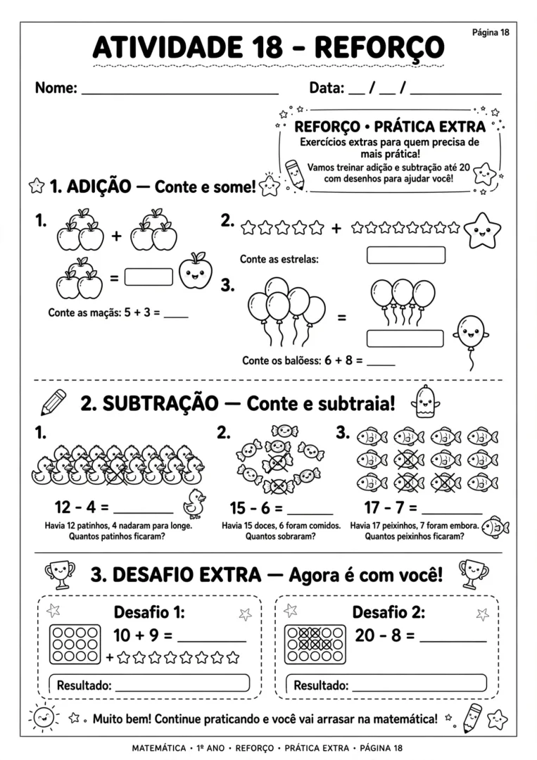 20 Atividades de Matemática para 1º Ano - PDF — imagem 2