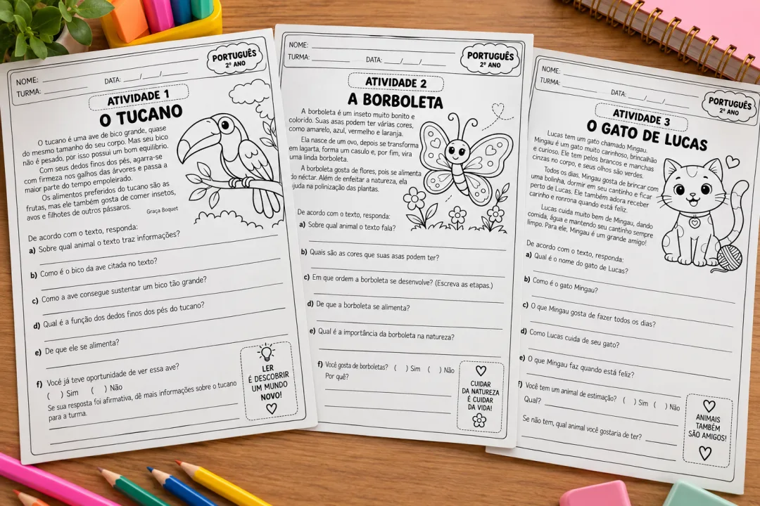 20 Atividades de Português – 2º Ano - Ensino Infantil Leitura e Interpretação em PDF — imagem 5