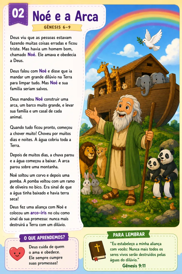 3 Histórias Bíblicas Infantis Grátis | PDF para Imprimir — imagem 3