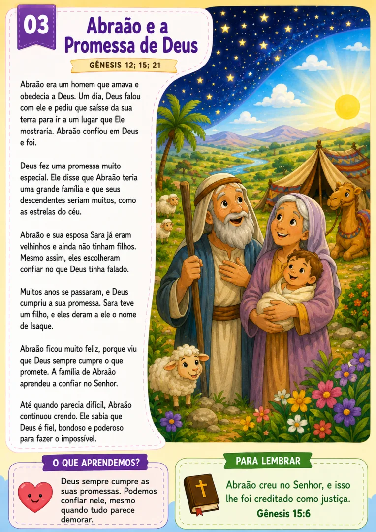 3 Histórias Bíblicas Infantis Grátis | PDF para Imprimir — imagem 4