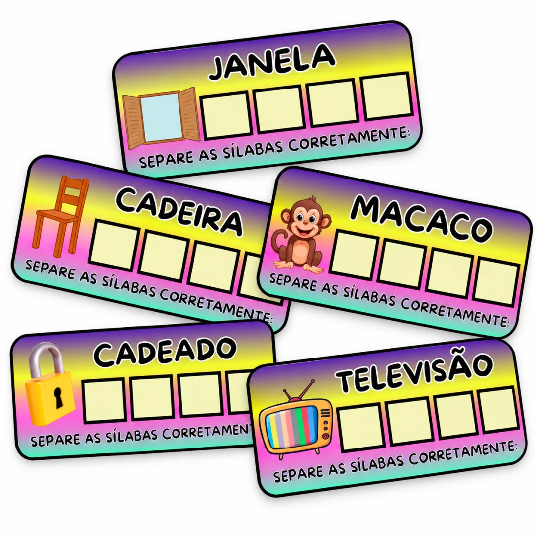 30 Cards de Separação Silábica – Atividade Lúdica de Alfabetização em PDF — imagem 4