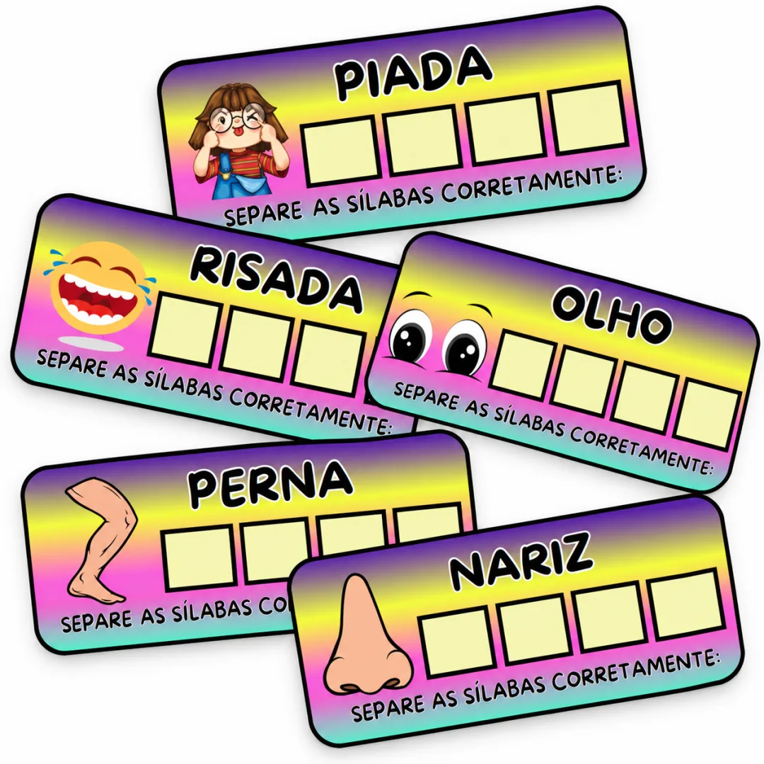 30 Cards de Separação Silábica – Atividade Lúdica de Alfabetização em PDF — imagem 2