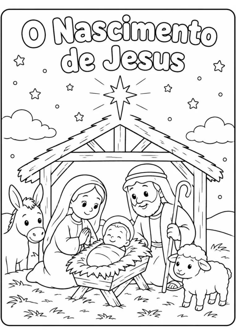 30 Desenhos Bíblicos para Colorir | PDF Digital para Imprimir — imagem 5