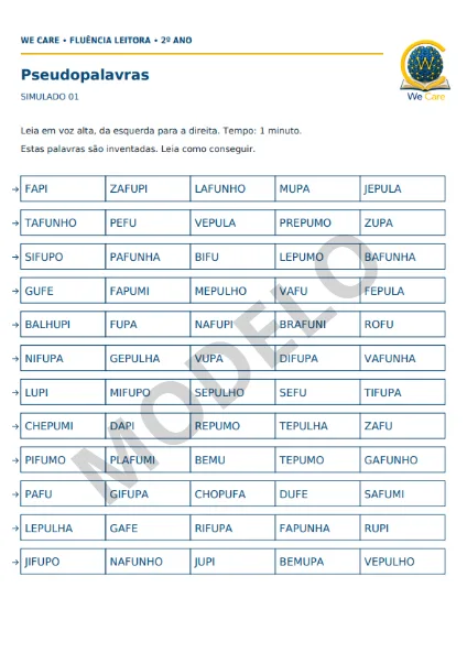 40 SIMULADOS 2º, 3º, 4º e 5º Anos de Fluência Leitora , os Moldes CAED -CNCA, em PDF — imagem 4