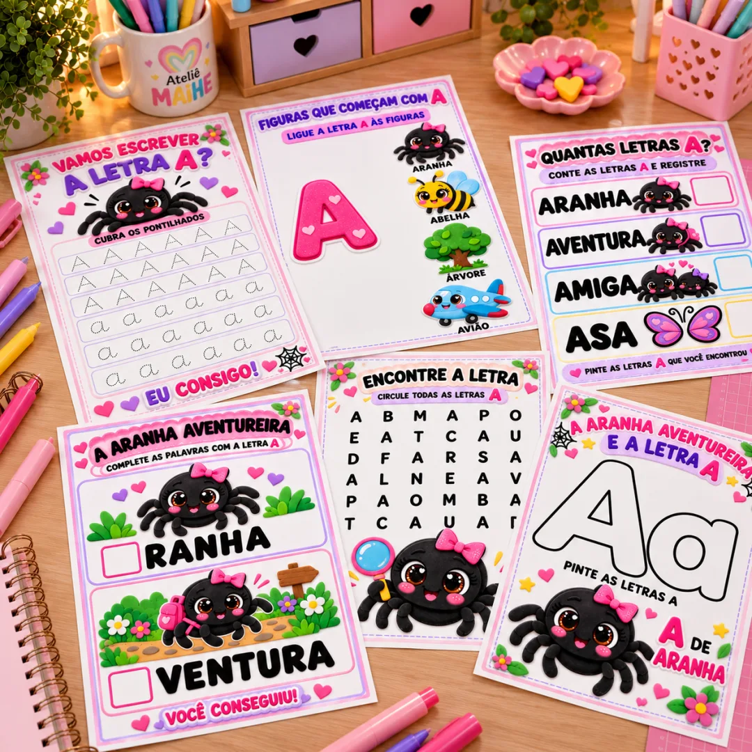 A Aranha Aventureira – Descobrindo a Letra A - Educação Infantil - Jogo - Arquivo Digital — imagem 2