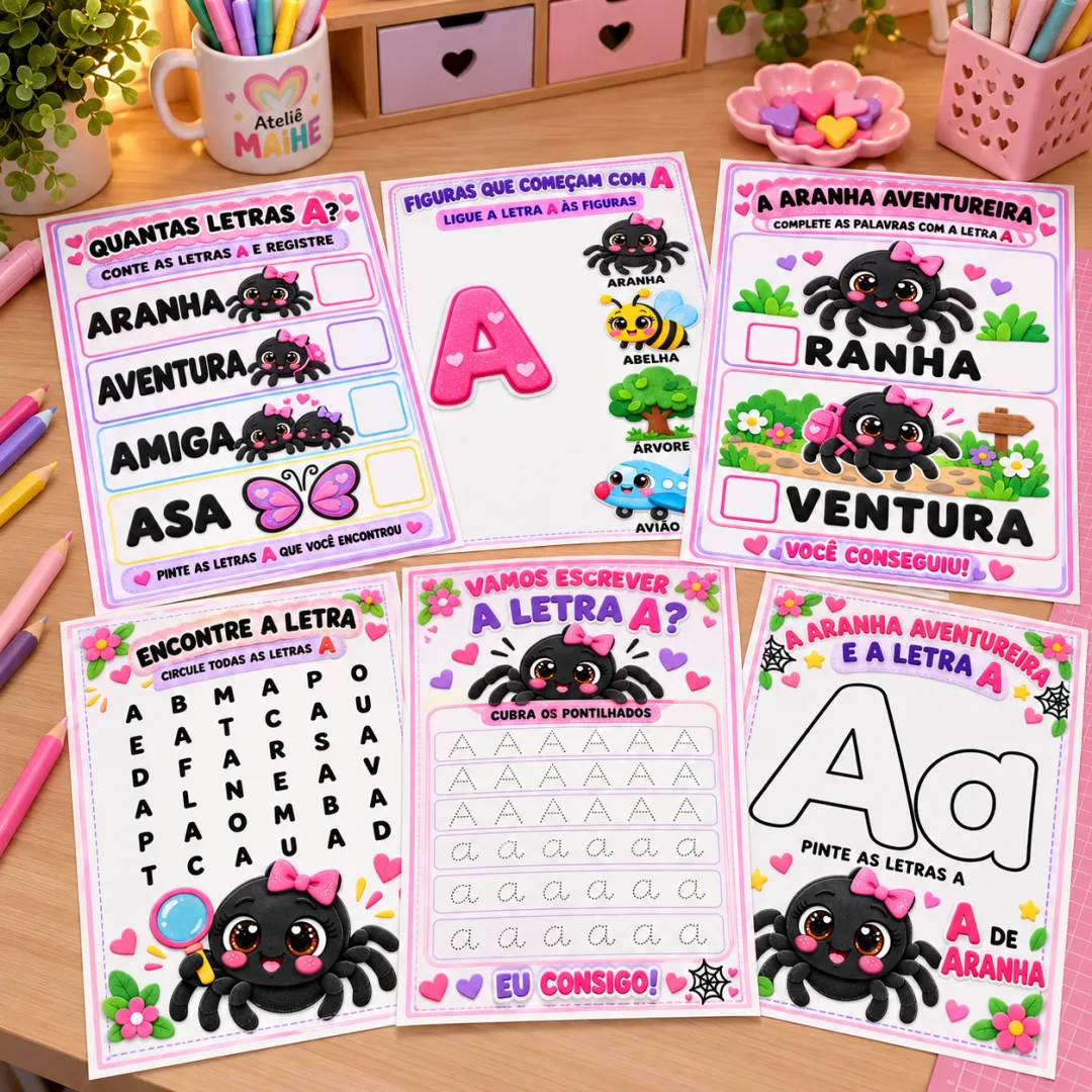 A Aranha Aventureira – Descobrindo a Letra A - Educação Infantil - Jogo - Arquivo Digital — imagem 4