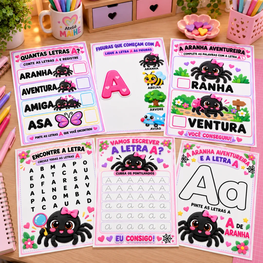A Aranha Aventureira – Descobrindo a Letra A - Educação Infantil - Jogo - Arquivo Digital — imagem 3