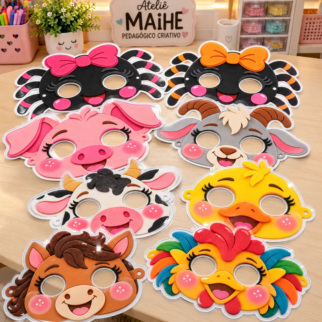 A Aranha Aventureira – Máscaras - Lembrancinhas - Educação Infantil - Arquivo Digital — imagem 4