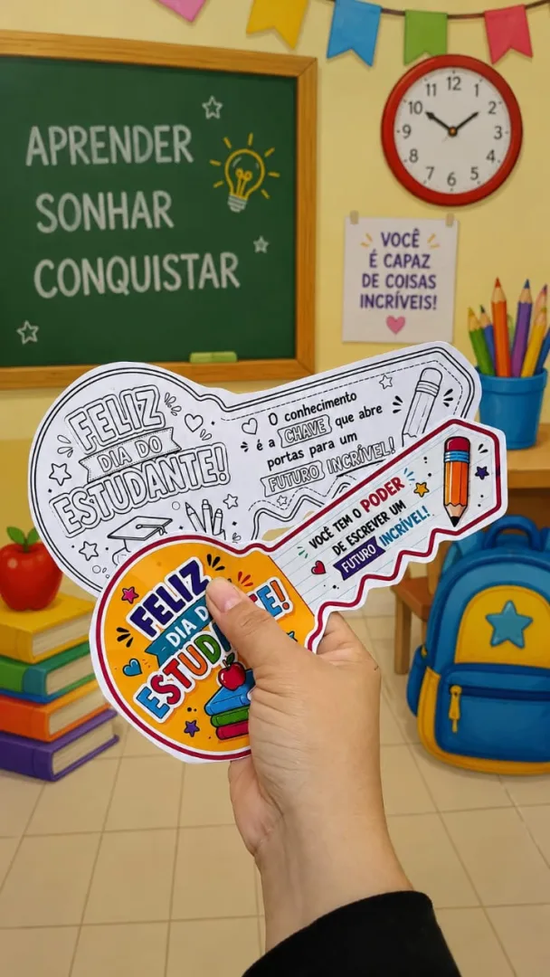  A CHAVE DO ESTUDANTE – LEMBRANCINHA PARA O DIA DO ESTUDANTE! — imagem 3