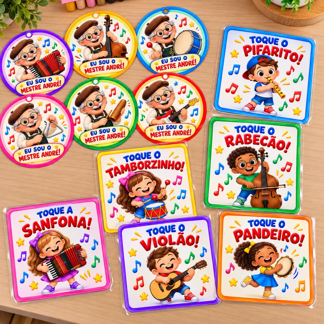 A Loja  do Mestre André - Crachás, Comandos Musicais e Roleta - Educação Infantil - Arquivo Digital — imagem 3