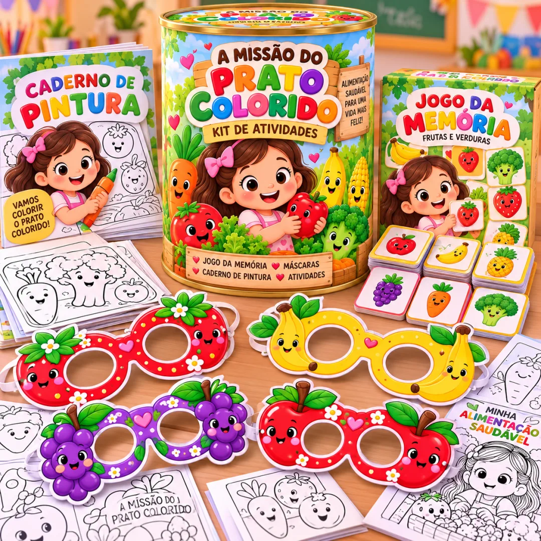 A Missão do Prato Colorido — Kit Pedagógico Interativo para Educação Infantil em PDF — imagem 5