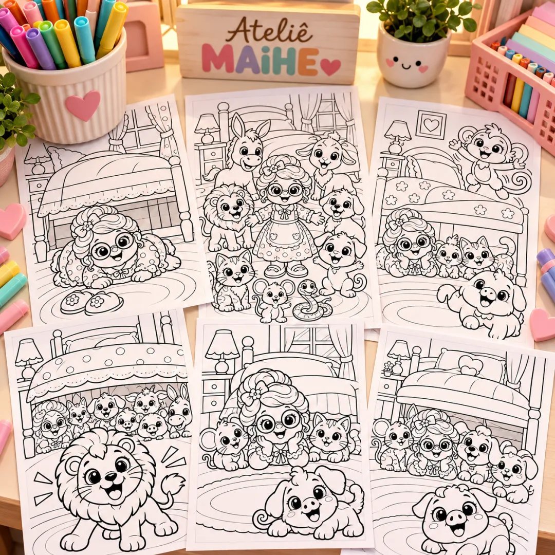 A Véia Debaixo Da Cama — Desenhos Para Colorir - Educação Infantil - Arquivo Digital — imagem 3
