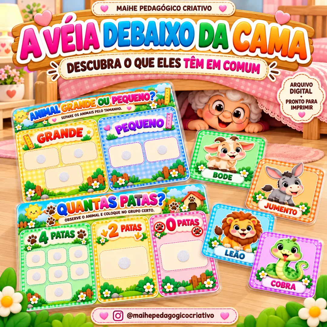 A Véia Debaixo Da Cama – Jogo Descubra O Que Eles Têm Em Comum -  Educação infantil - Arquivo Digital — imagem 2