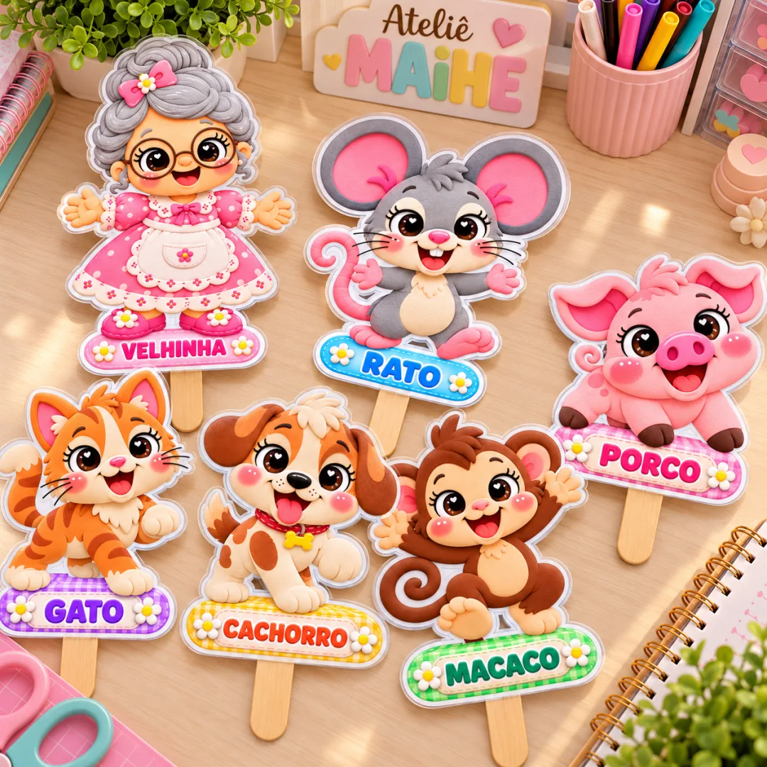 A Véia Debaixo Da Cama - Palitoches - Educação Infantil - Arquivo Digital — imagem 3