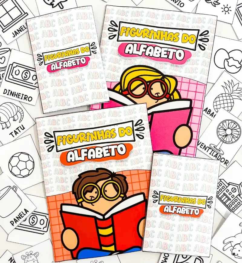 Álbum de Figurinhas do Alfabeto PDF Alfabetização  — imagem 2