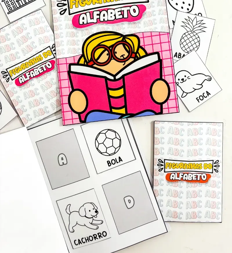 Álbum de Figurinhas do Alfabeto PDF Alfabetização  — imagem 3