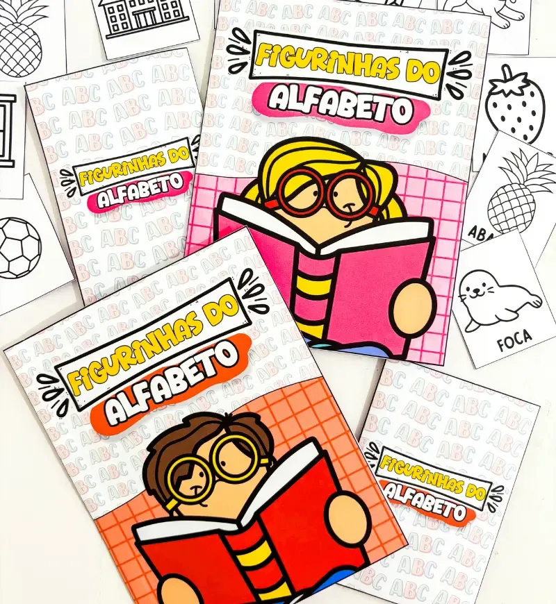 Álbum de Figurinhas do Alfabeto PDF Alfabetização  — imagem 5
