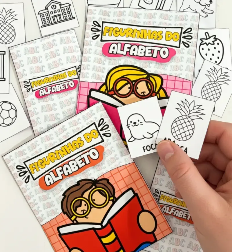 Álbum de Figurinhas do Alfabeto PDF Alfabetização  — imagem 6