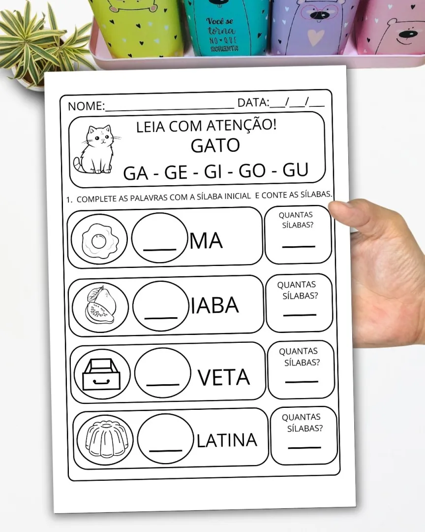 ALFABETIZAÇÃO: COMPLETANDO E CONTANDO SÍLABAS — imagem 4