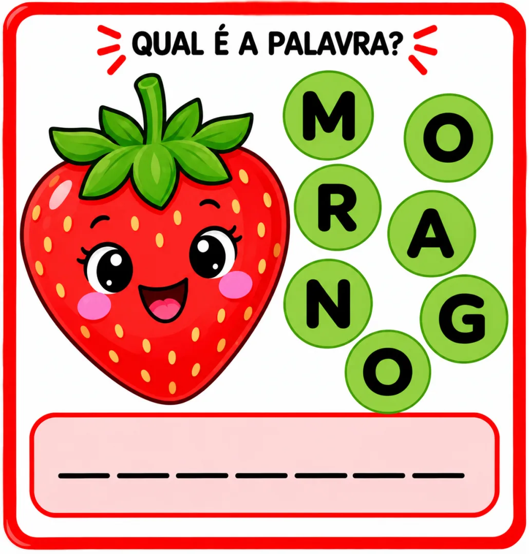 Alfabetização Infantil Cards Educativos – Qual É a Palavra? em PDF — imagem 6