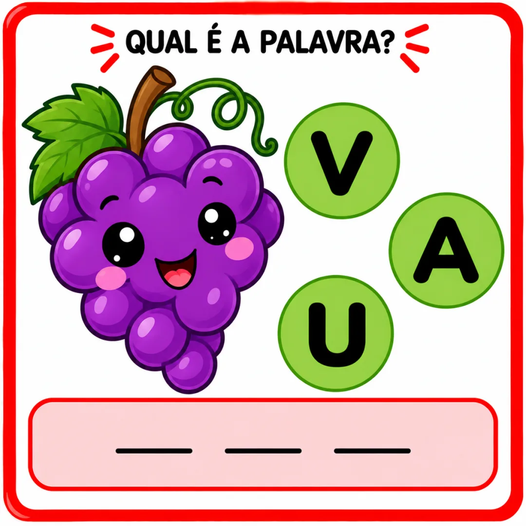 Alfabetização Infantil Cards Educativos – Qual É a Palavra? em PDF — imagem 4