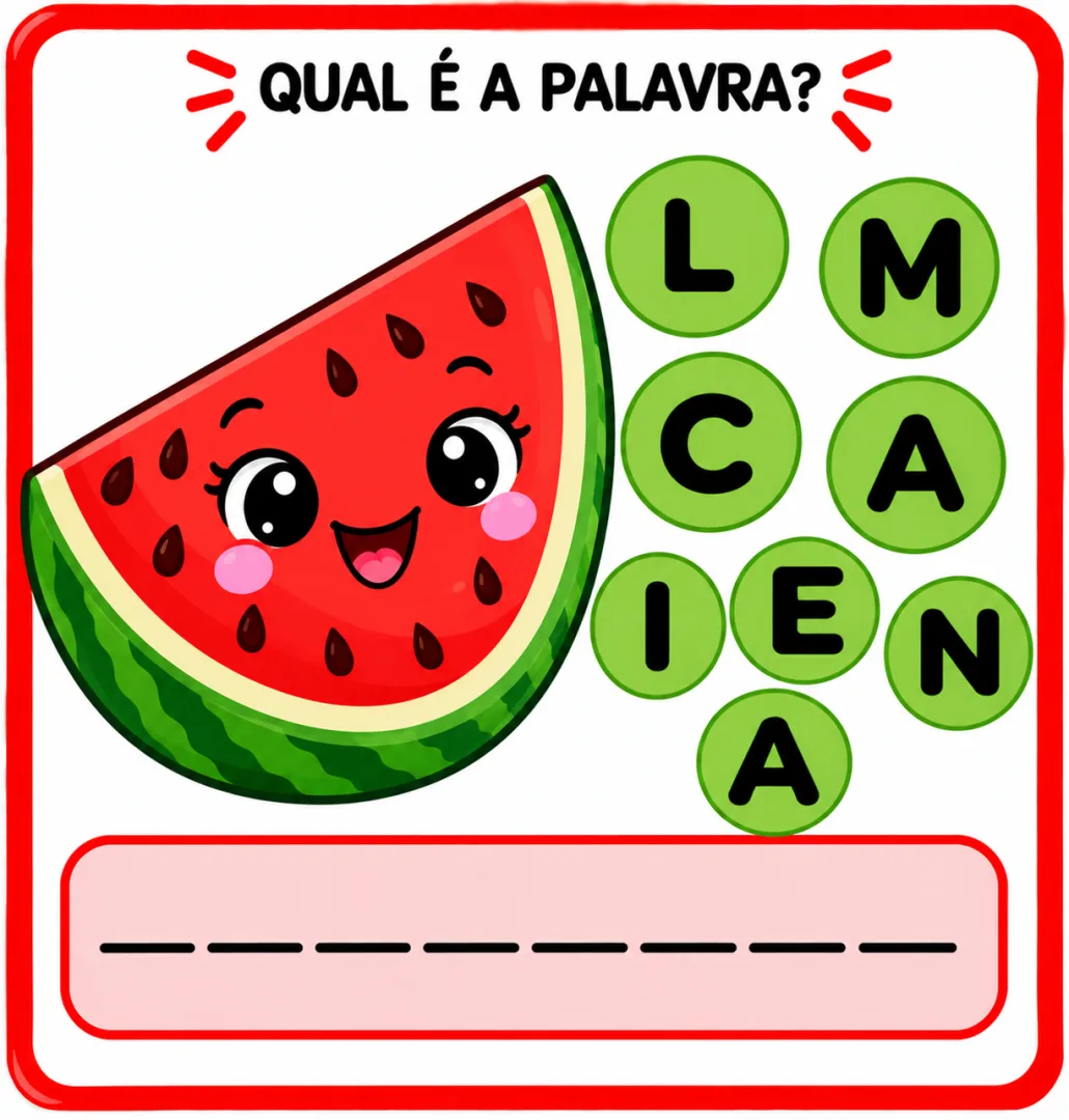 Alfabetização Infantil Cards Educativos – Qual É a Palavra? em PDF — imagem 5