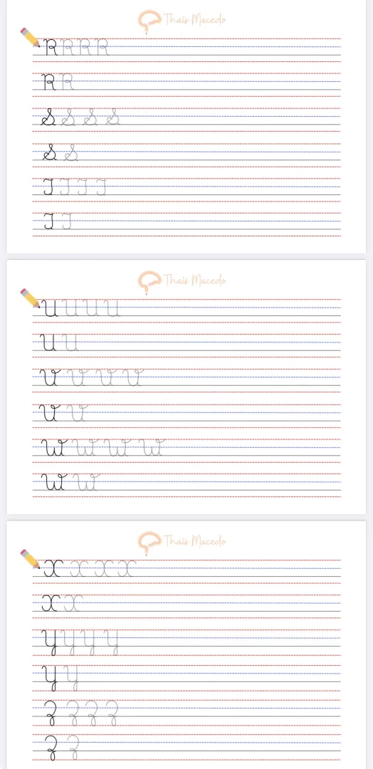 Alfabeto Cursivo - treino de coordenação motora - PDF — imagem 6
