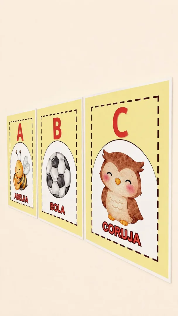 ALFABETO DE PAREDE AQUARELA — imagem 3