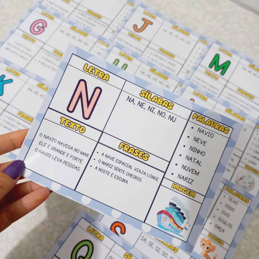 Alfabeto em Ação - Alfabetização - PDF com 26 fichas — imagem 3
