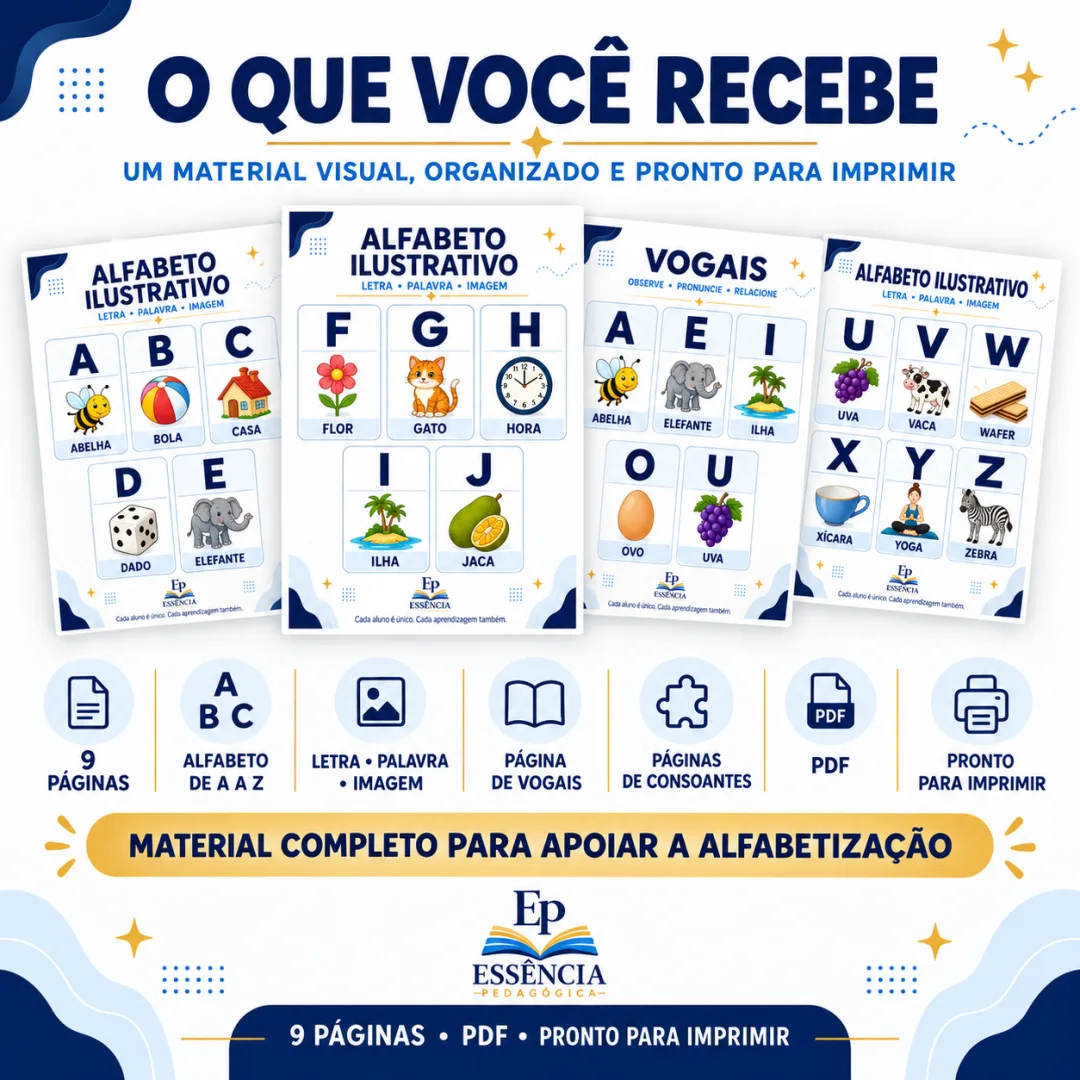 Alfabeto Ilustrativo – 1º Ano – PDF — imagem 6