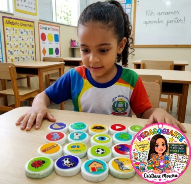 Alfabeto móvel para tampinhas PDF Ed infantil e fundamental  — imagem 2