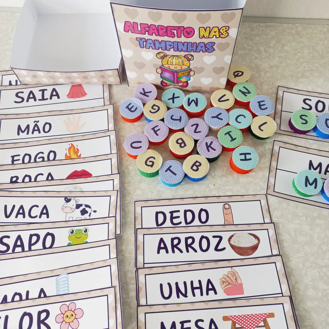 Alfabeto nas tampinhas  — imagem 2