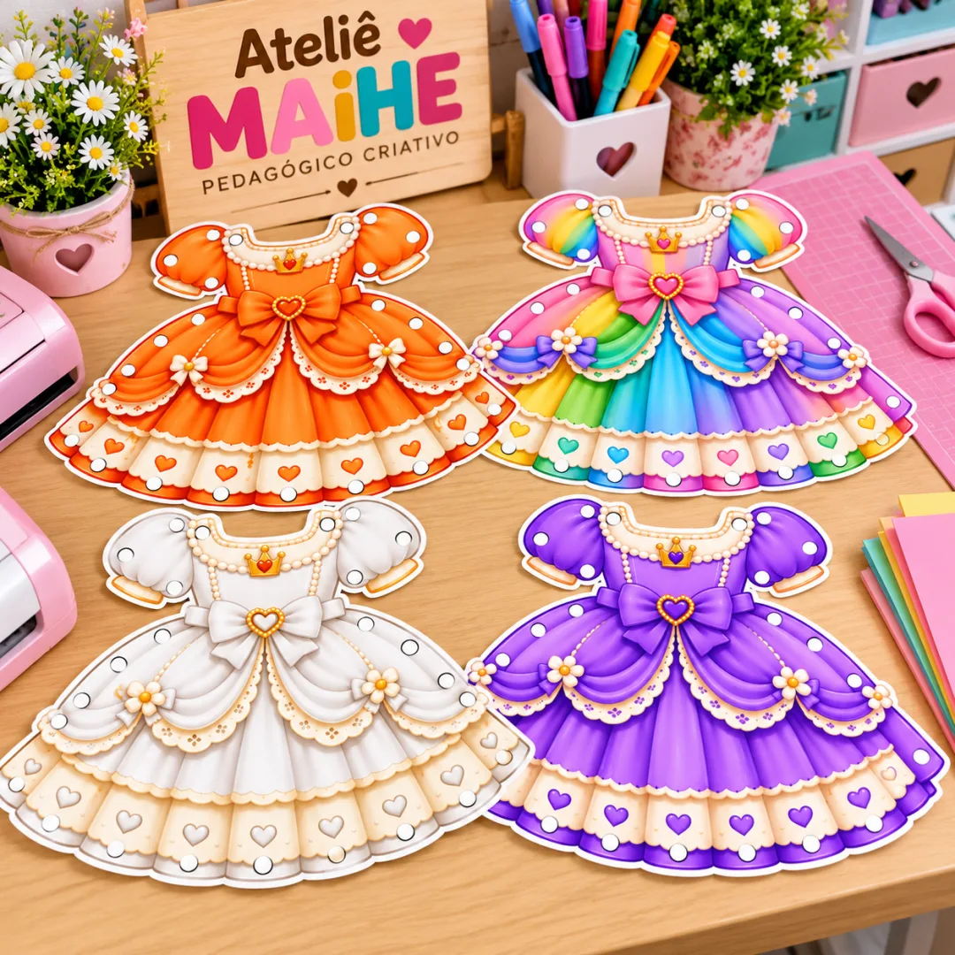 Alinhavo Dos Vestidos — Jogo - A Princesa Do Vestido Xadrez - Educação Infantil - Arquivo Digital — imagem 3