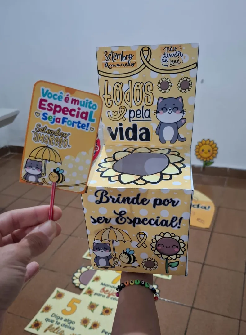 💛 AMARELINHA SETEMBRO AMARELO + CAIXA DE BRINDE 💛 — imagem 4