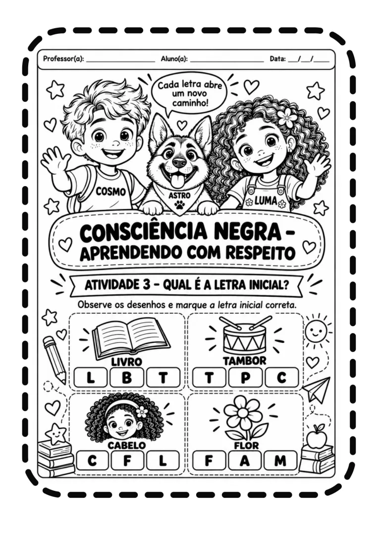Apostila Consciência Negra – 10 Atividades de Alfabetização Educação Infantil e 1º Ano em PDF — imagem 4
