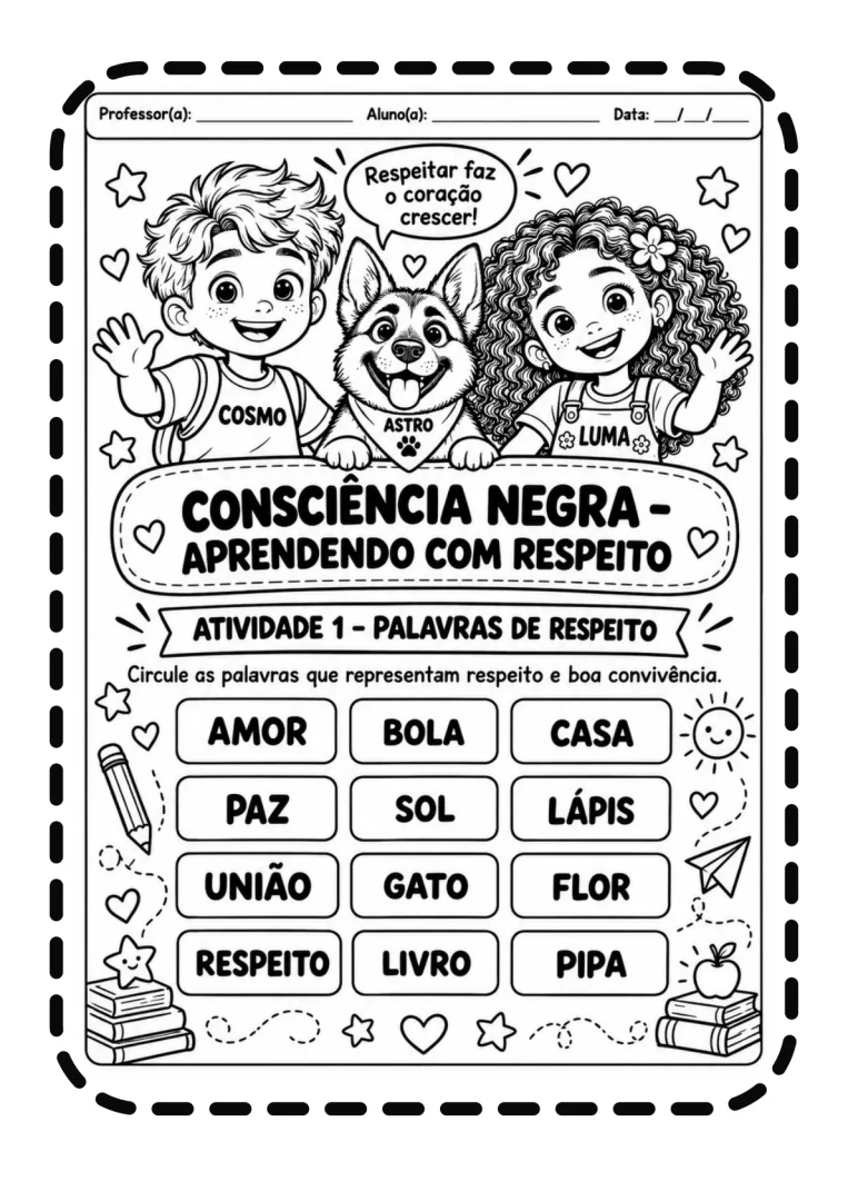 Apostila Consciência Negra – 10 Atividades de Alfabetização Educação Infantil e 1º Ano em PDF — imagem 2
