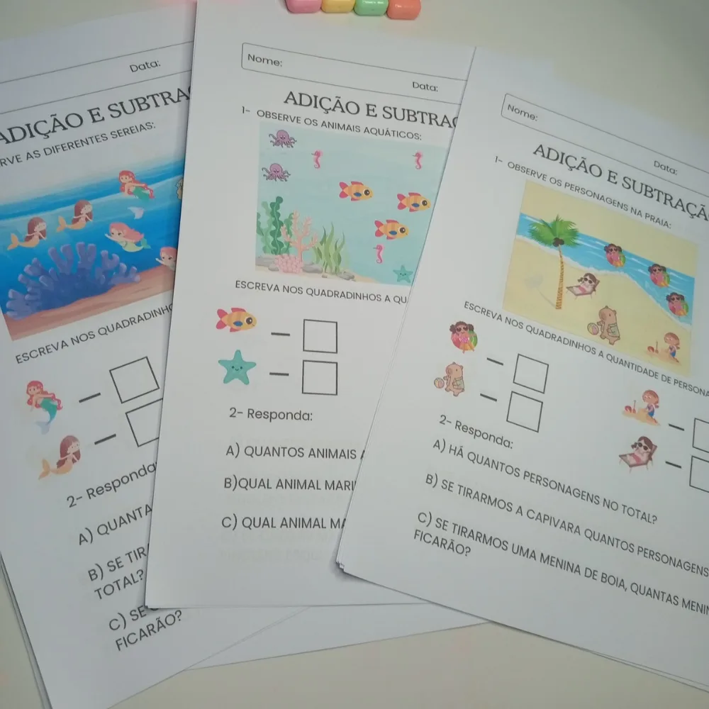 Apostila de Atividades Adição e Subtração - 1° e 2° Ano em PDF — imagem 2