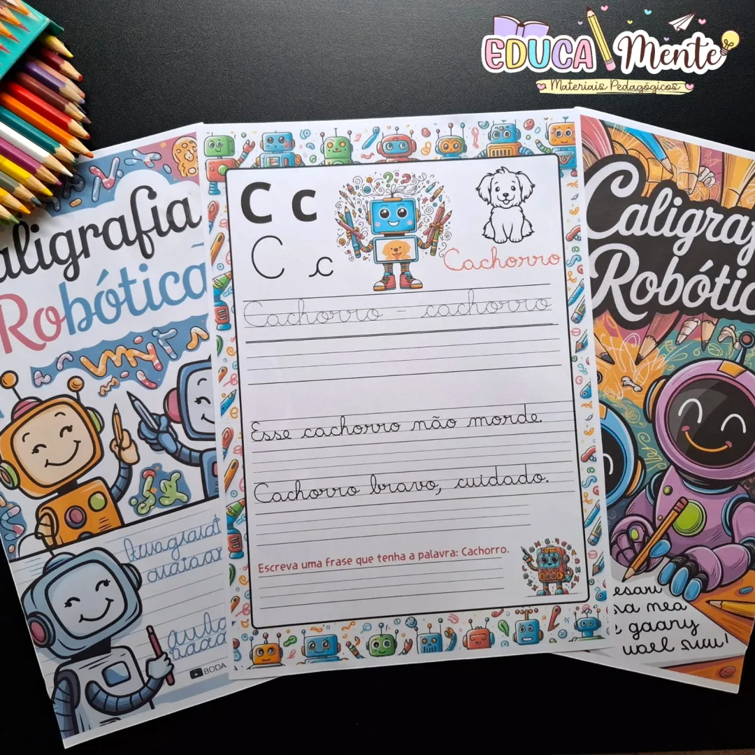 🤖APOSTILA CALIGRAFIA ROBÓTICA🤖 — imagem 3
