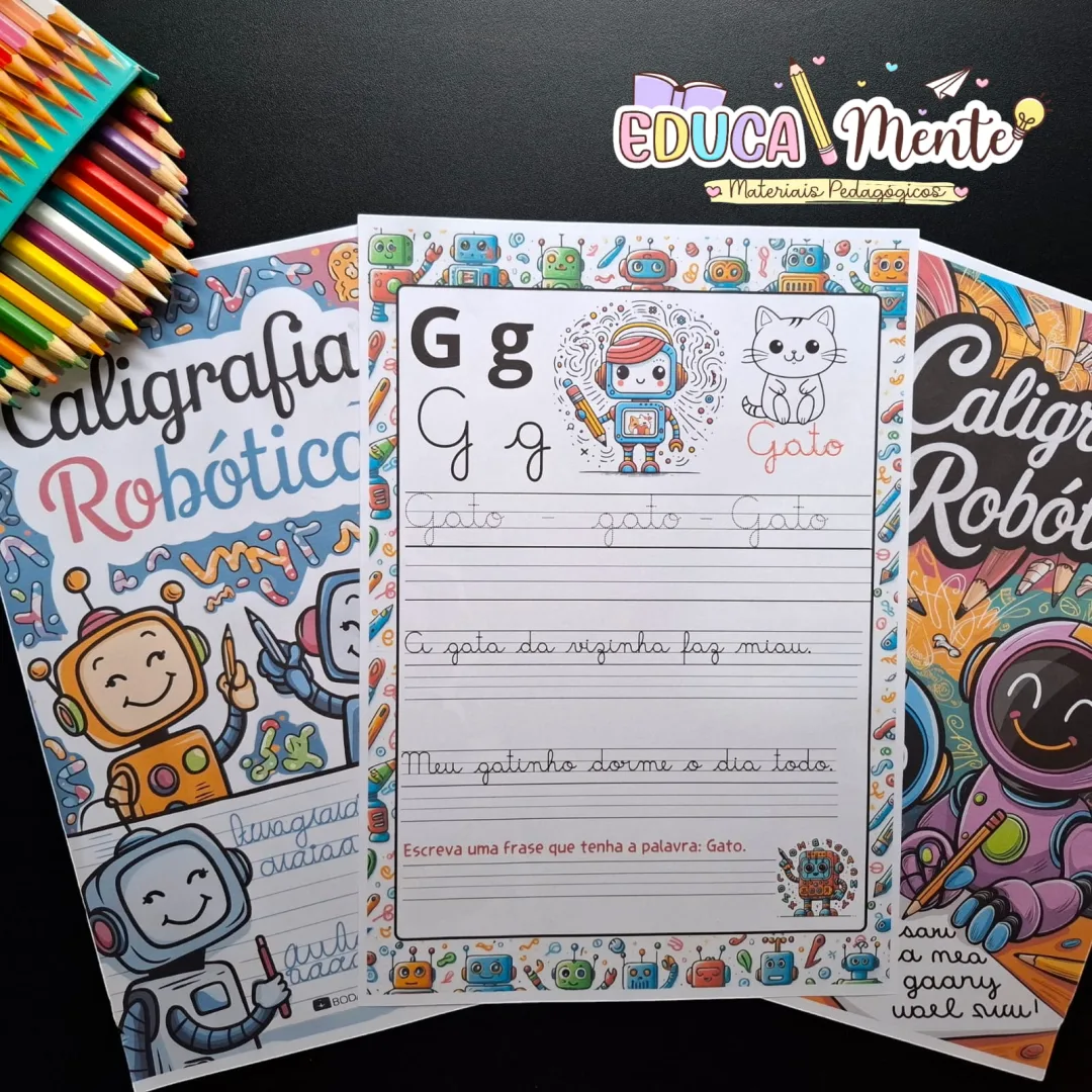 🤖APOSTILA CALIGRAFIA ROBÓTICA🤖 — imagem 4