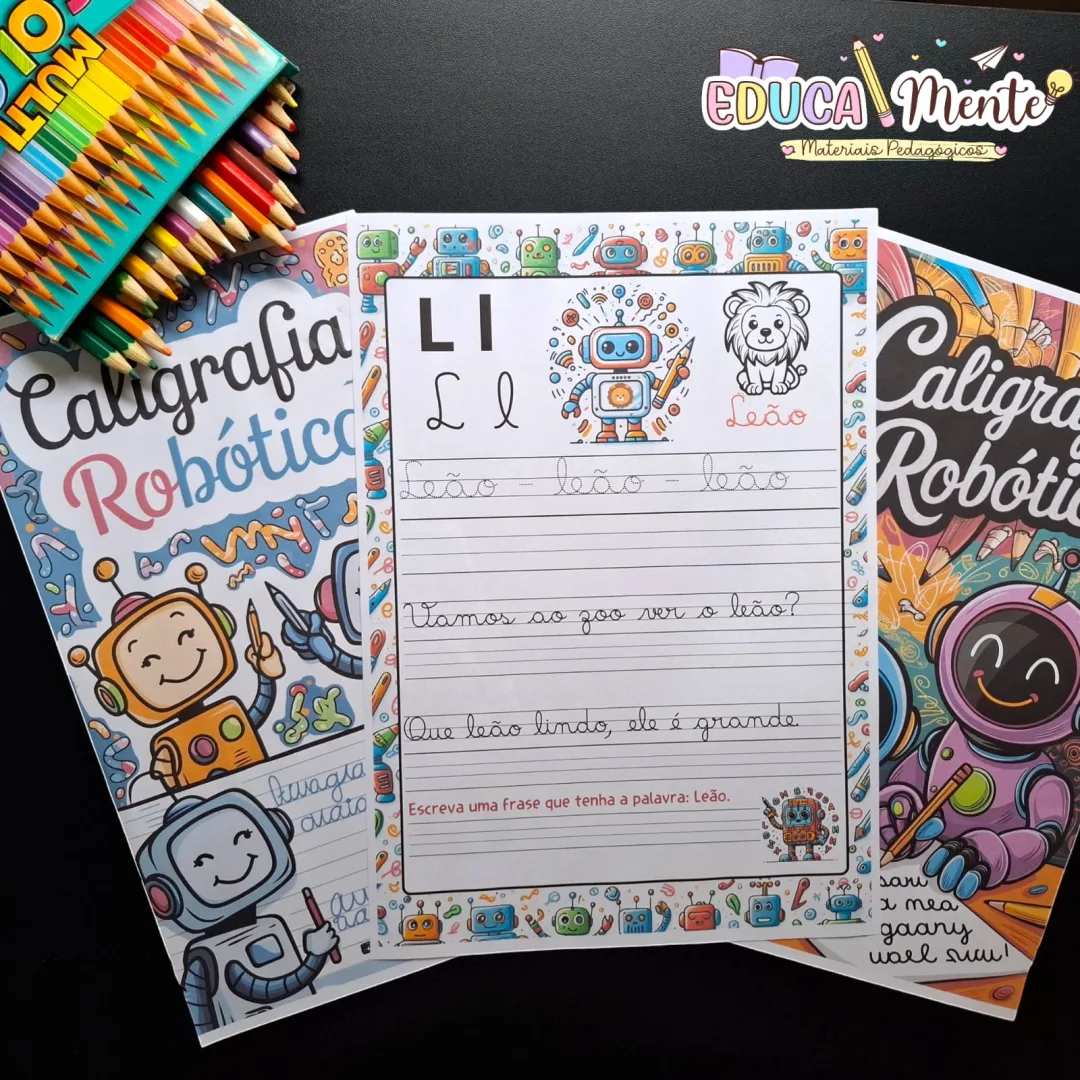 🤖APOSTILA CALIGRAFIA ROBÓTICA🤖 — imagem 5