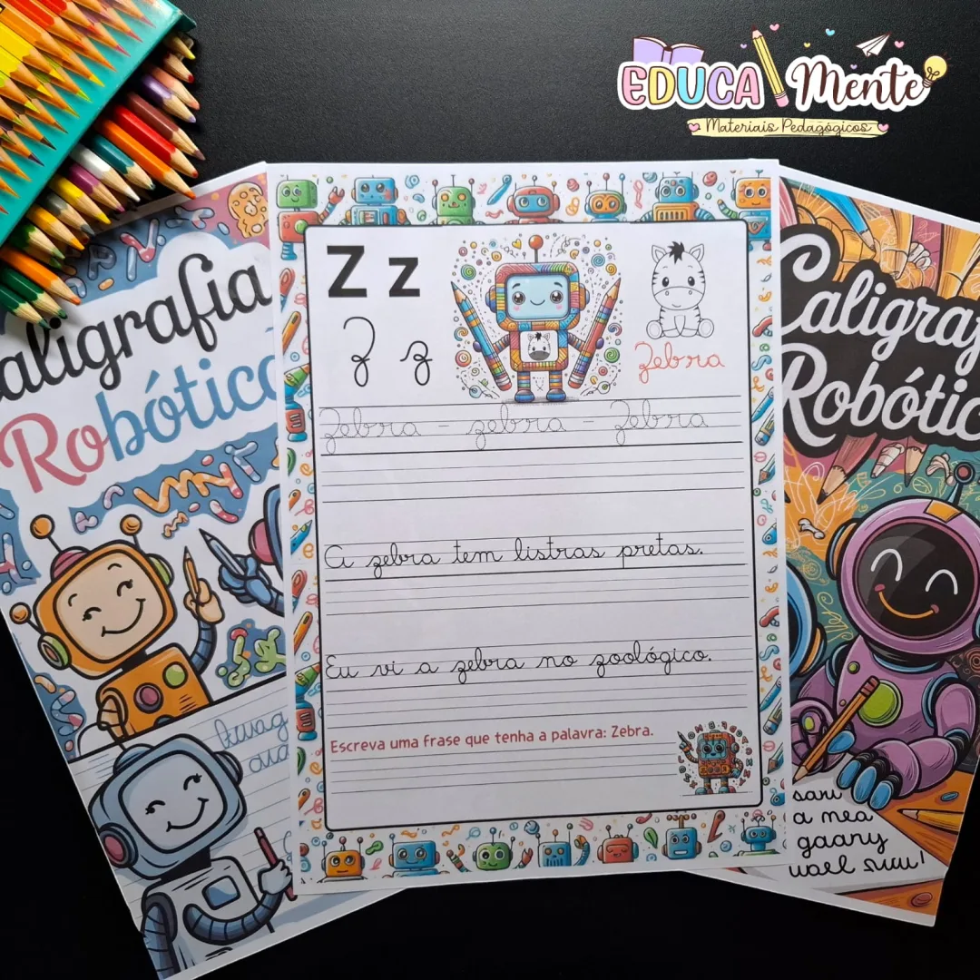 🤖APOSTILA CALIGRAFIA ROBÓTICA🤖 — imagem 6