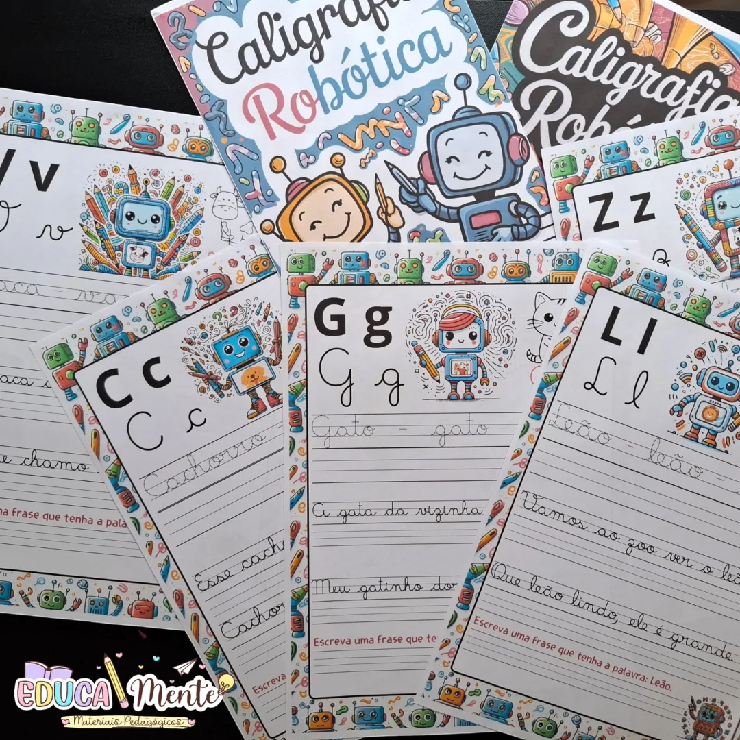 🤖APOSTILA CALIGRAFIA ROBÓTICA🤖 — imagem 7