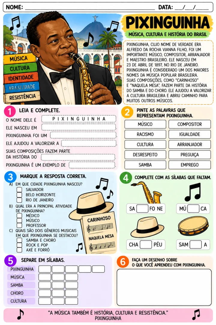 Apostila Conhecendo quem fez história 1° e 2° ano PDF — imagem 3